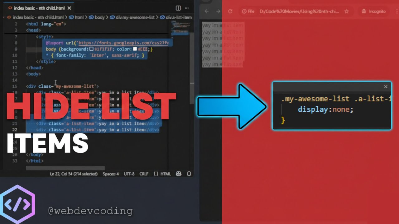 Stop Deleting HTML! Hide List Items with CSS nth-child - YouTube