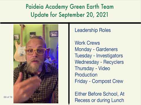 Paideia Academy Green Earth Team Update 9-20-2021