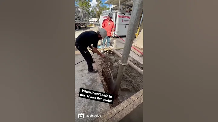 Hydro Excavating around Utilities at the Ritz Carl...