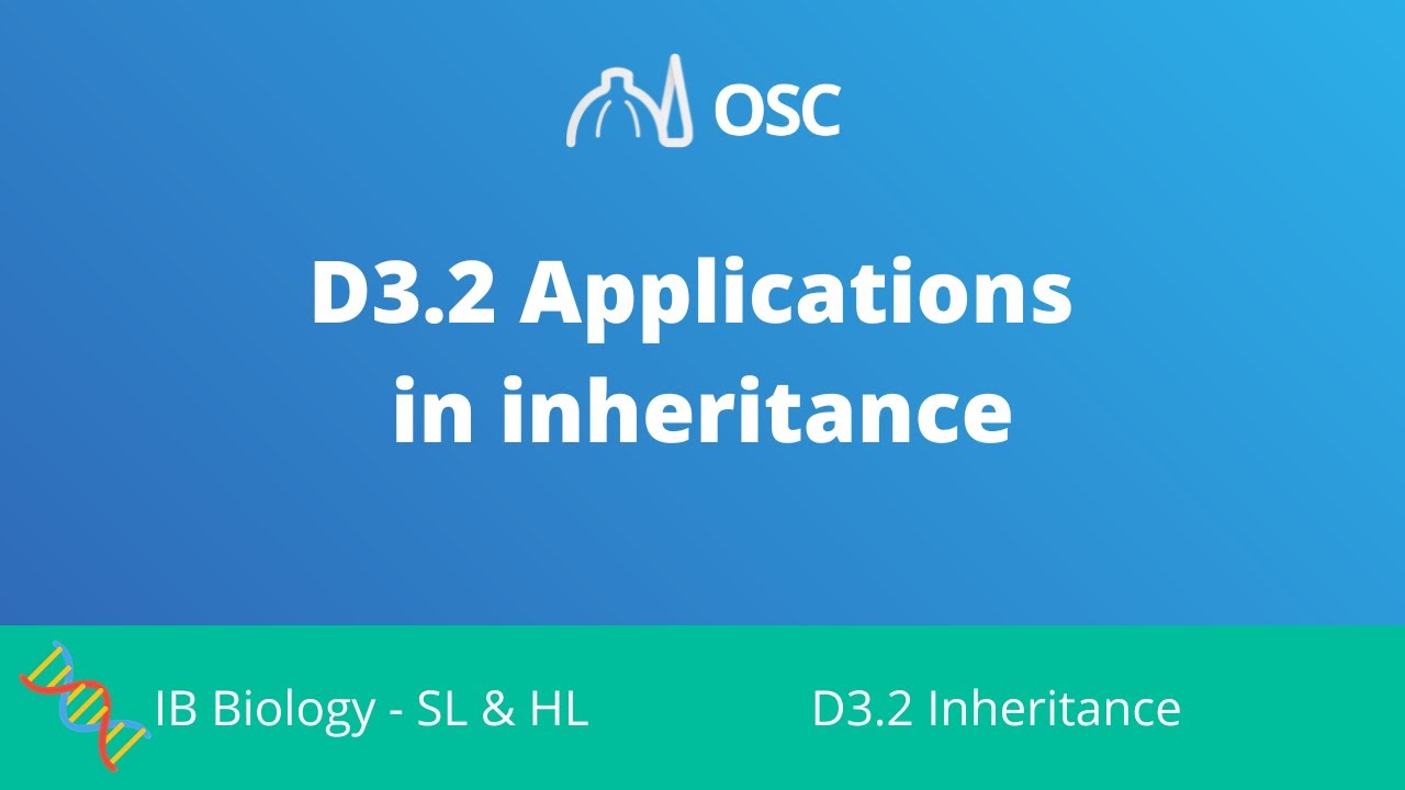 D3.2 Applications in Inheritance [IB Biology SL/HL]