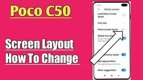 Poco C50 || How To Increase Home Screen Layout For Display
