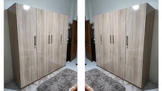 خزانة ملابس عصرية مصنوعة من خشب الامدي إف مكونة من 4 ابواب How to make a wardrobe from MDF wood