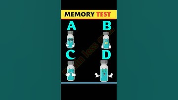 Memory test challange | Test your 🧠 brain #viral #brainlessquiz #shorts