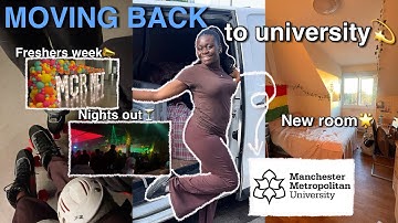 MOVE BACK to UNI w/me FT: Q&A, freshers fair & Nights out 🍸| Manchester Metropolitan University