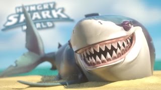 Great White Shark Feeds!!!  Hungry Shark World | Ep 33 HD