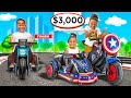 SURPRISING DJ, KYRIE, & NOVA WITH POWER WHEEL MOTORCYCLES | The Prince Family Clubhouse