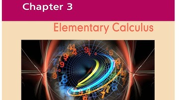 Plus two statistics, chapter 3 ELEMENTARY CALCULUS