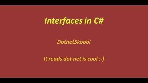 Interfaces in C#