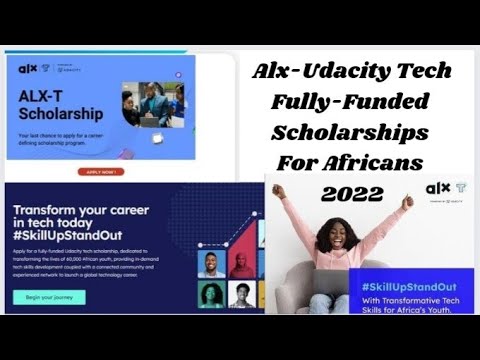 Alx-Udacity Tech Fully-Funded Scholarships For Africans 2022