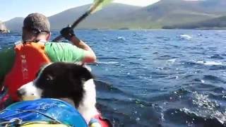 Paddling down Loch Ericht in Scotland - with Hamish the BC