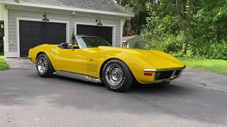 1972 C3 Corvette, Sweet Thunder Sidepipes, 5-spd Tremec manual conversion, lowered, frame off resto