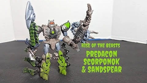 Buzzworthy Bumblebee  Predacon Scorponok with Sandspear Rise of the Beasts Set - Rodimusbill Review