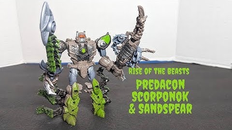 Buzzworthy Bumblebee  Predacon Scorponok with Sandspear Rise of the Beasts Set - Rodimusbill Review