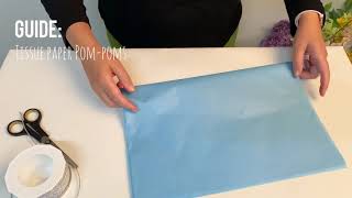 How to make BIG Tissue Paper Pom Poms! DIY Birthday Party Decorations 