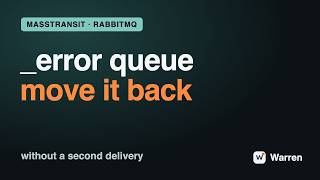 MassTransit RabbitMQ _error Queue: move failed messages back without a second delivery