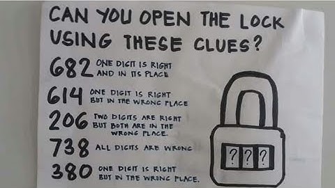 Crack the Code | Can you open the lock using these clues? [English]