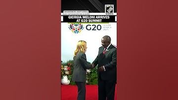 Italian PM Girogia Meloni arrives to attend 20th G20 Summit in Johannesburg