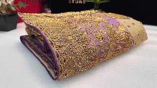IMPORTED FABRIC DESIGNER BANARASI SAREE IN STONE WORK & ZARI WORK #ZARANGSAREE #BANARASISAREE screenshot 4