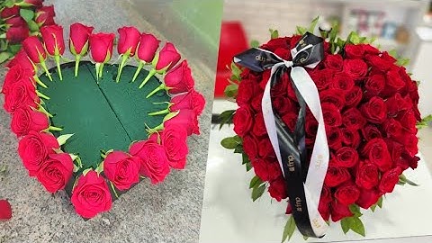 Heart Shape Bouquet tutorial ❤️🌹 | Create a STUNNING Heart Shape Bouquet on Valentine