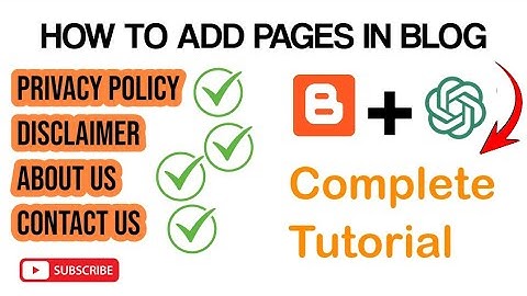 HOW TO CREATE AND ADD PAGES IN BLOG ON BLOGGER WITH CHATGPT || BLOGGING S2