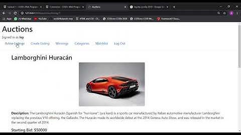 Commerce -CS50’s Web Programming with Python and JavaScript