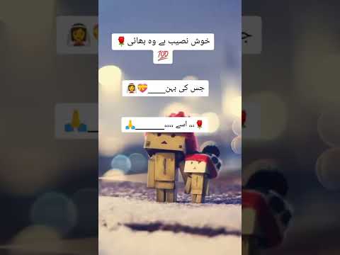 Bhai Behen Urdu Poetry Shorts Love Status Brother And Sister Shorts Shortvideo Youtube Viral 