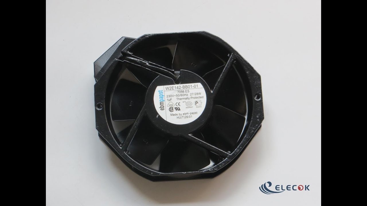 W2E142-BB01-01 230V (50/60HZ) 27/28W Cooling Fan with plug connection ...