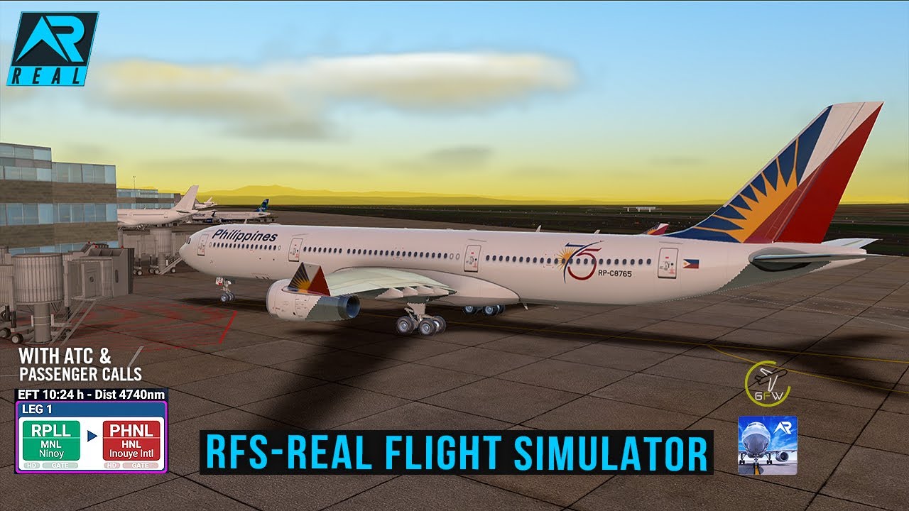 RFS - Real Flight Simulator- Manila to Honolulu||Full Flight|A330||Philippine Air||FullHD||RealRoute
