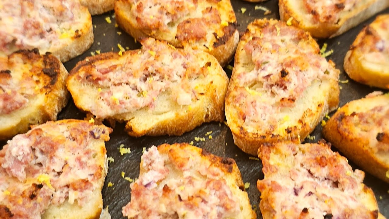 Bruschetta salsiccia, limone e ricotta