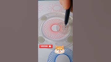 How many circles were drawn? 🤔Design ruler #Spirograph Retro Design Tin Drawing Set #2024 #shorts