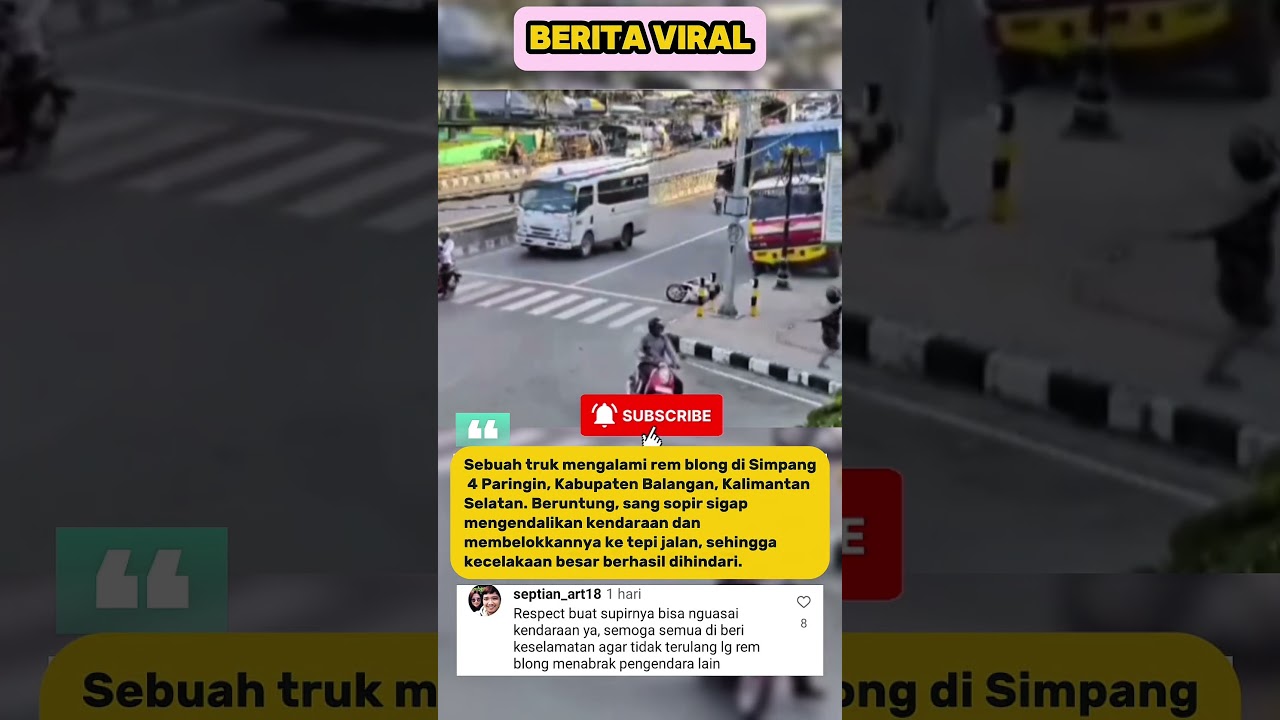 Truk Rem Blong di Paringin, Sopir Berhasil Hindari Kecelakaan Besar