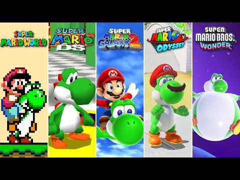 Evolution of Yoshi in Super Mario Games (1990 - 2026)