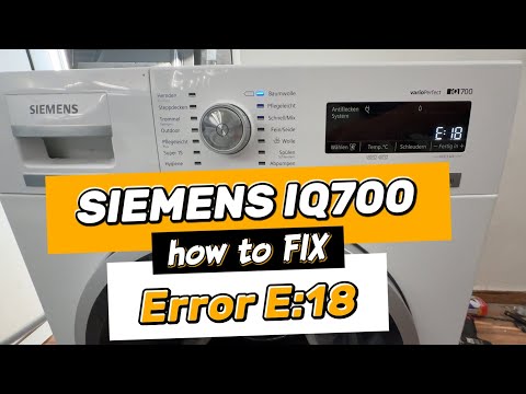 How to Fix Siemens IQ700 Washing Machine Error E18  disassembling and cleaning drain pump.DIY