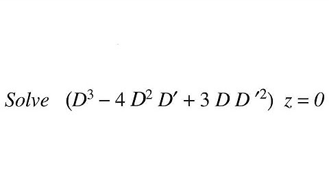 Solve: (D³-4D²D