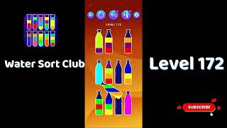 🎮 Water Sort Club Level 172 Walkthrough | Fun Liquid Sorting Game 💧 | SolutionGuruji