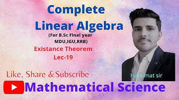 #Existance Theorem: There exist a basis for every  finitely generated vector space.