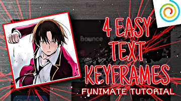 4 Easy Text Keyframes for Shorts and Reels ⭐ || Funimate AMV Tutorial