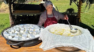 Rustic Cheese made from Fresh Milk! Azerbaijani Dairy Food