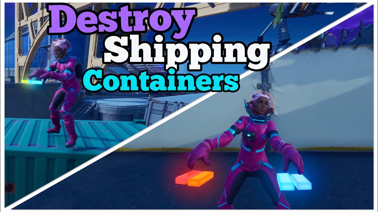 Destroy Shipping Containers (7) at Dirty Docks  Location - Fortnite ( Week 10  Challenge )