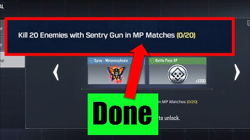 Kill 20 enemies with sentry gun in mp matches | how to kill 20 enemies with sentry gun in mp matches