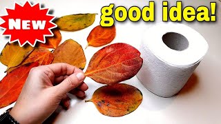 Look What I Did With Toilet Paper and Leaves / Recycle Idea ♻️👍