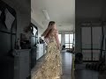 Princess a line off the shoulder gold tiered promdress dress id yyzl397 promfashion dress2024