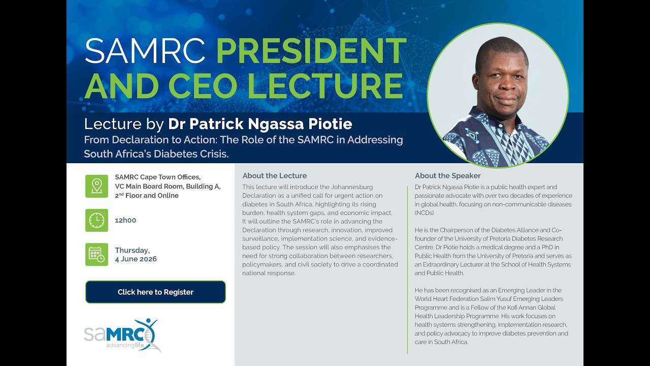 SAMRC PRESIDENT LECTURE-From Declaration to Action. The Role of SAMRC ...