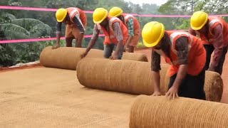 Amazing Road Making Process Using Coconut