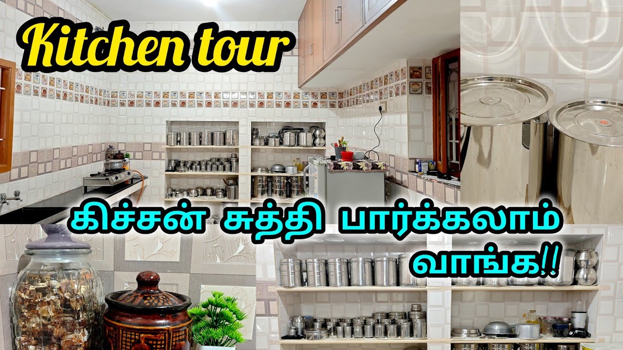 💥My Kitchen tour | Non modular kitchen tour |kitchen organisation |pantry organisation| kitchen tour
