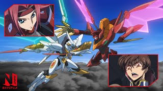 Suzaku's Lancelot vs. Kallen's Guren | Code Geass: Lelouch of the Rebellion | Netflix Anime