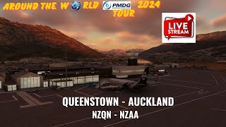 DAY30 Around The World🌍Queenstown - Auckland. ANZ Flt#630.MSFS2020. PMDG737. COLD & DARK START UP