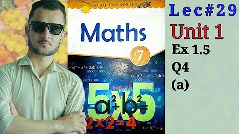 7th-Math-Unit.1-Ex-1.5 Q.4 ( Part a )(Afaq Sun Series)