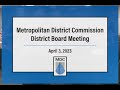 MDC District Board Meeting April 3, 2023