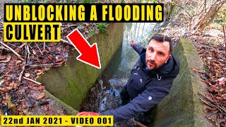 Unblocking a Flooding Culvert Drain